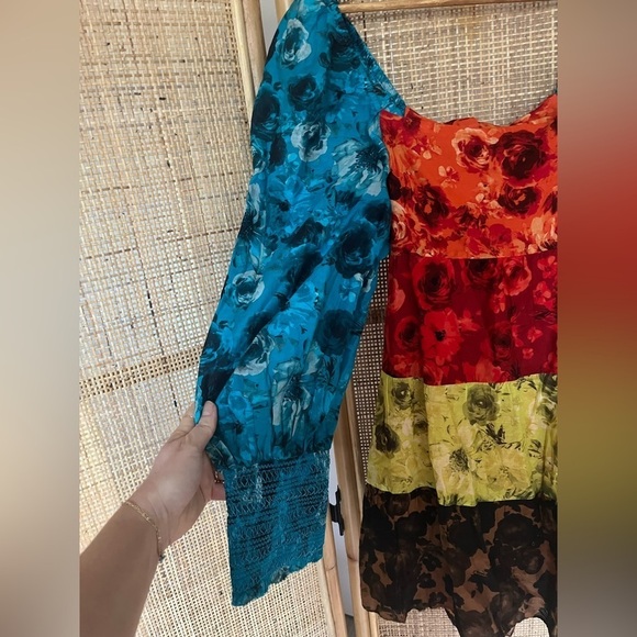 Alice + Olivia Rowen Tiered Square Neck Babydoll Dress - Picture 9 of 13